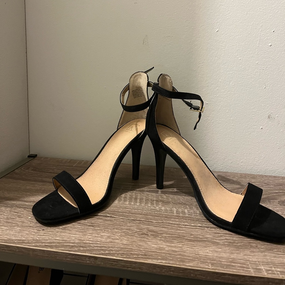 Material Girl black strappy sandals